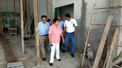Supervisa Magda Peraza construcción de nuevo cuartel de Bomberos