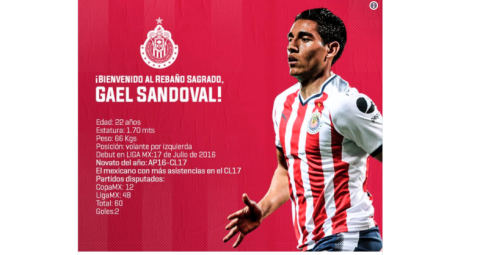 Chivas presume refuerzo; Gael Sandoval