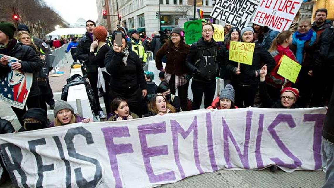 Manifestaciones en Washington contra investidura de Trump