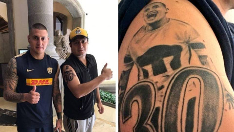 El aficionado de Pumas que se tatúo la cara de Nico Castillo