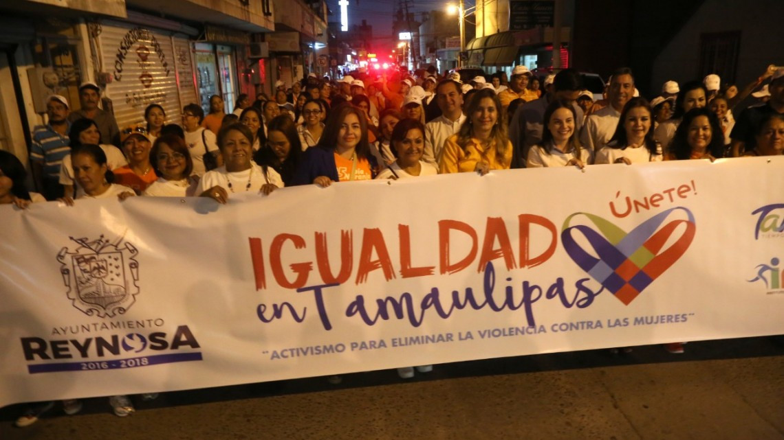 Caminata de la Igualdad en Tamaulipas es encabezada por alcaldesa