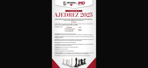 Imparable Reynosa con Torneo Municipal de Ajedrez