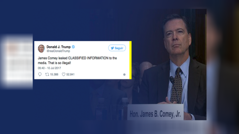 Trump arremete contra ex director del FBI, James Comey