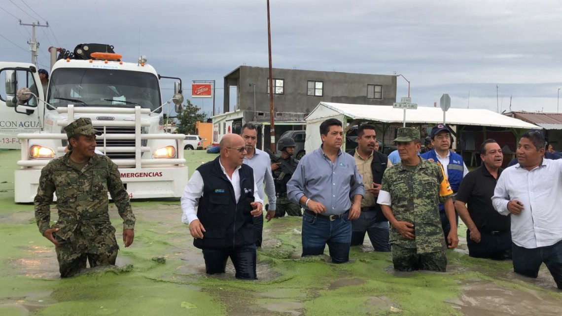 Activa Gobernador apoyos para familias damnificadas por lluvias en Reynosa