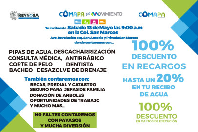 "Comapa" en movimiento" en colonia San Marcos