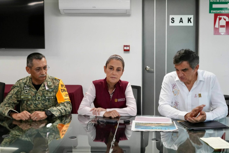 Sheinbaum supervisa en Tampico el monitoreo del río Pánuco