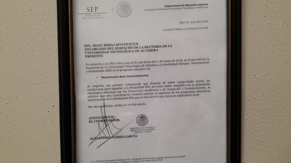 La UTA inicia la carrera de mecatrónica en modalidad BIS.