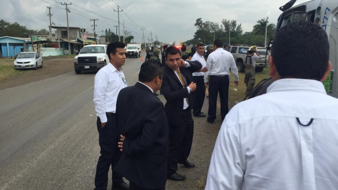 Se vuelca autobús de pasajeros en Altamira