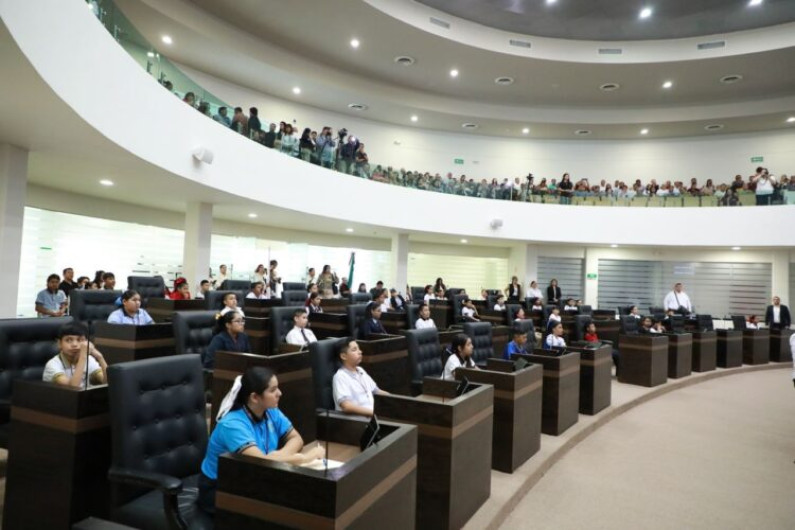 Niñas y Niños Legisladores participan en la decimoquinta  edición del evento ‘Diputada y Diputado por un Día’