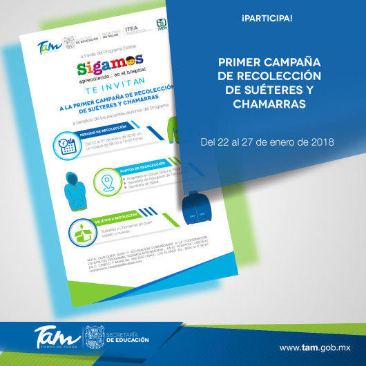 Invitan a la Recolección de Suéteres y Chamarras 