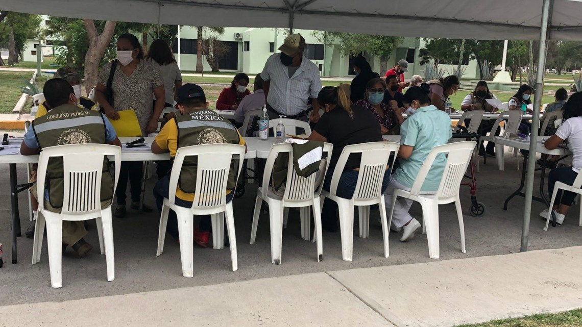 Inicia aplicación de segunda dosis contra Covid-19 a adultos mayores en Reynosa