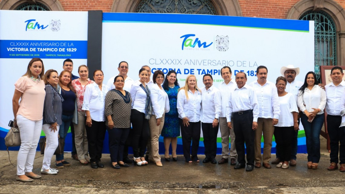 Andrés Zorrilla Moreno, asiste a la a ceremonia del 188 aniversario de la Victoria de Tampico