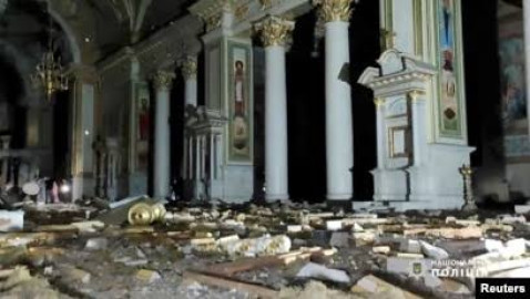 Italia restaurará la catedral ortodoxa de Odesa, gravemente dañada por lo bombardeos rusos