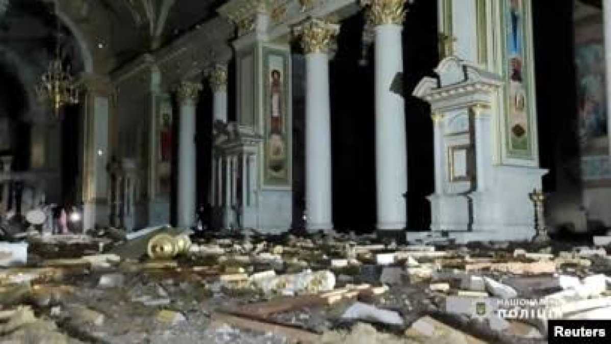 Italia restaurará la catedral ortodoxa de Odesa, gravemente dañada por lo bombardeos rusos