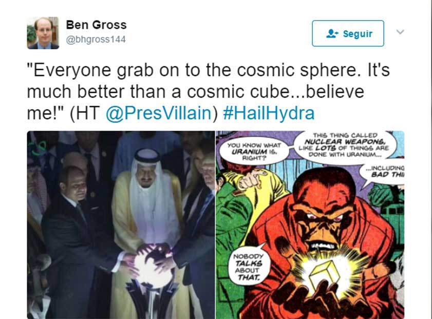 Fotografía de Trump con lideres egipcios provoca guerra de memes 