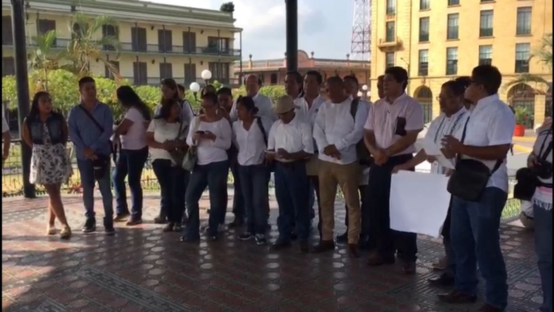 Protestan en silencio periodistas del sur de Tamaulipas en el Día de la libertad de expresión