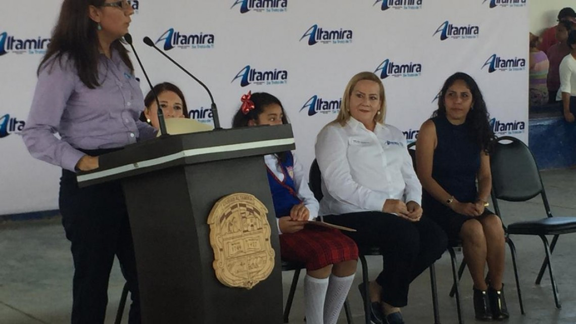 Se continúa dando el respaldo para mejorar la infraestructura educativa en Altamira