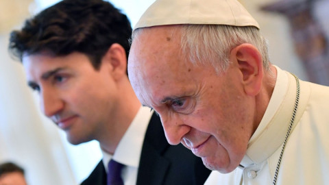 Recibe Papa Francisco a Trudeau en el Vaticano