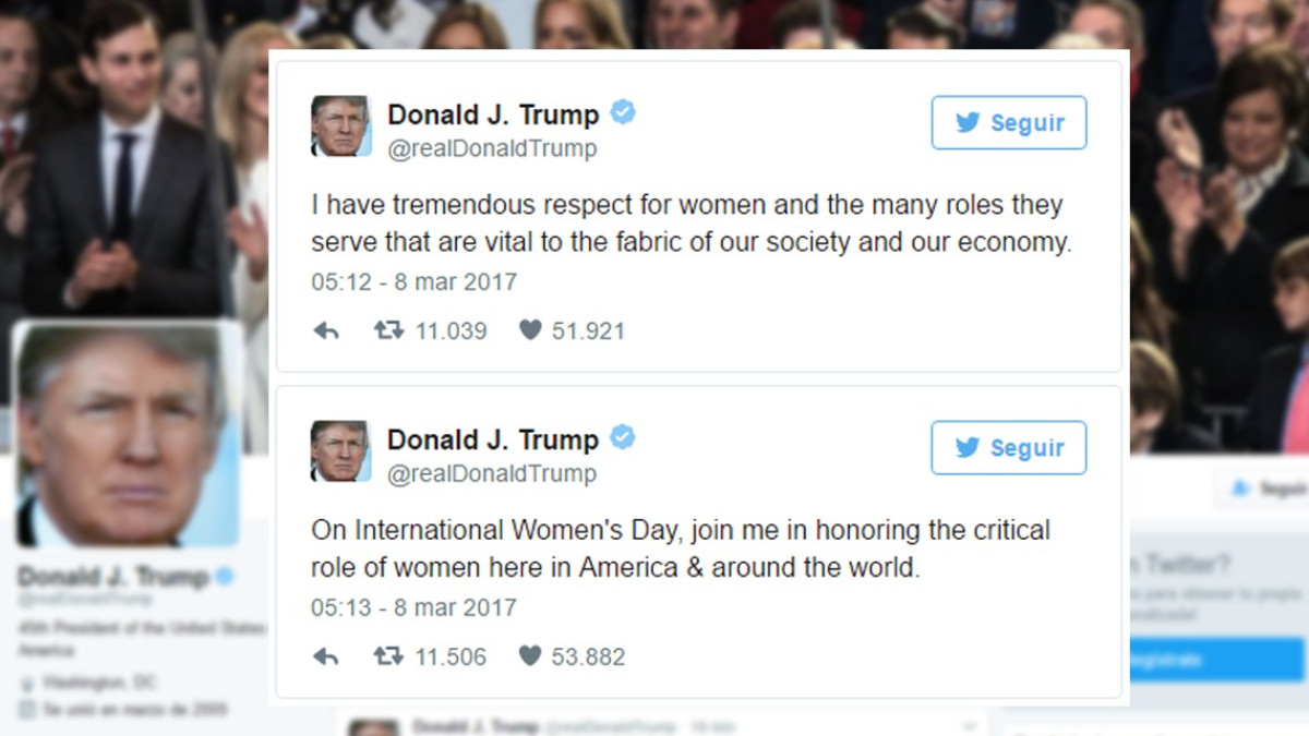 Asegura Trump tener un inmenso respeto por las mujeres