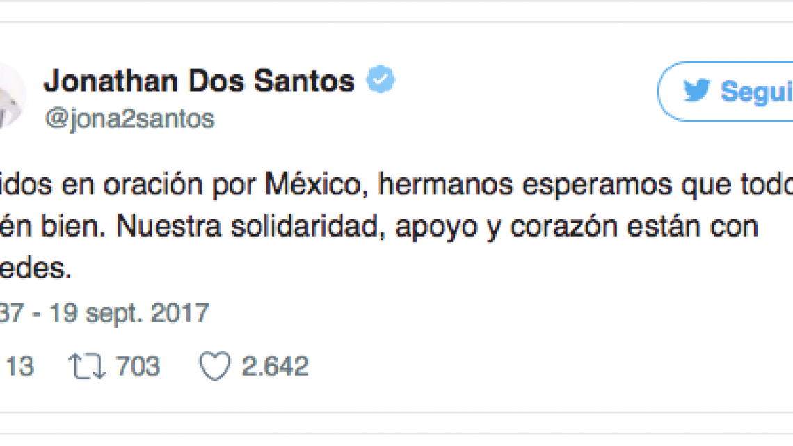 Deportistas se unen para orar por damnificados de sismo 