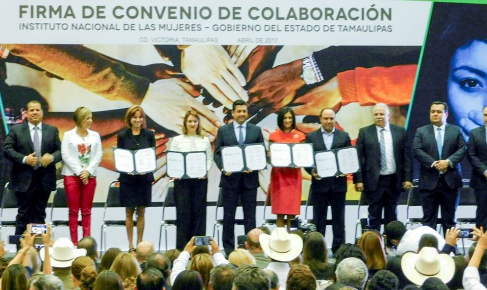 Asiste alcaldesa de Altamira a la firma de convenio de INMUJERES y Gobierno de Tamaulipas