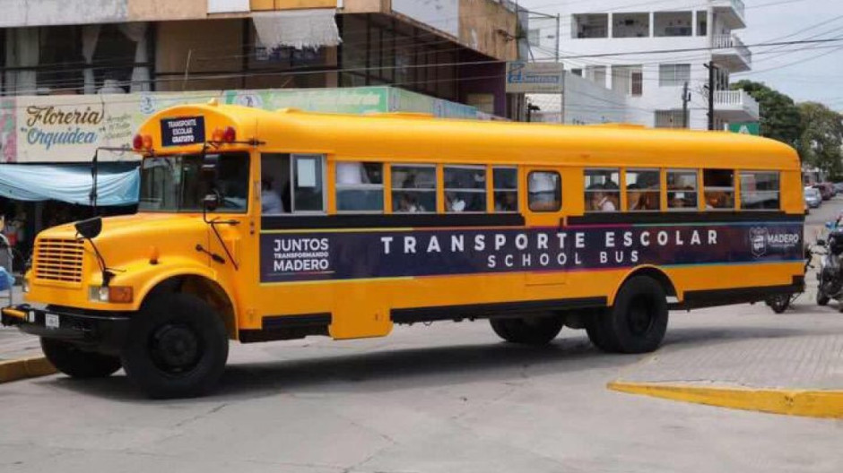 Transporte escolar gratuito en Madero a partir del 8 de enero