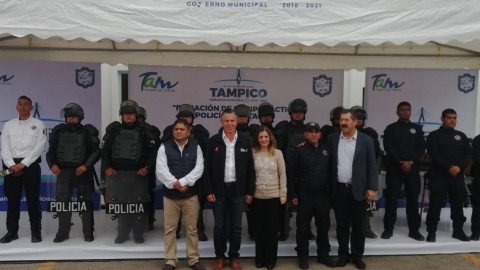 Equipan a la policía estatal acreditable asignada a Tampico