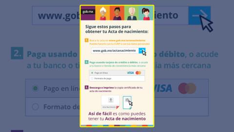 Invitan a Tamaulipecos a tramitar el acta de nacimiento por internet