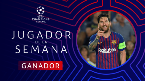 Lionel Messi elegido como mejor "Jugador de la semana" en Champions League