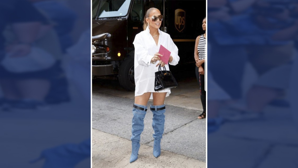 El efecto óptico de las botas de Jennifer Lopez