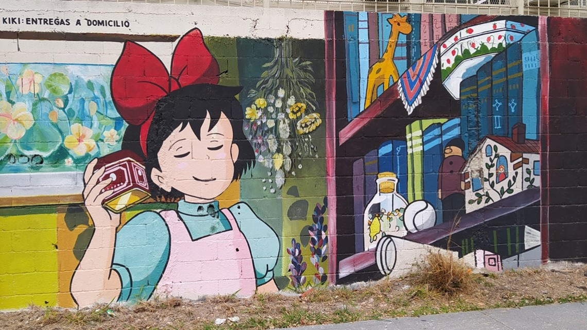San Nicolás es pintado con imágenes de Studio Ghibli