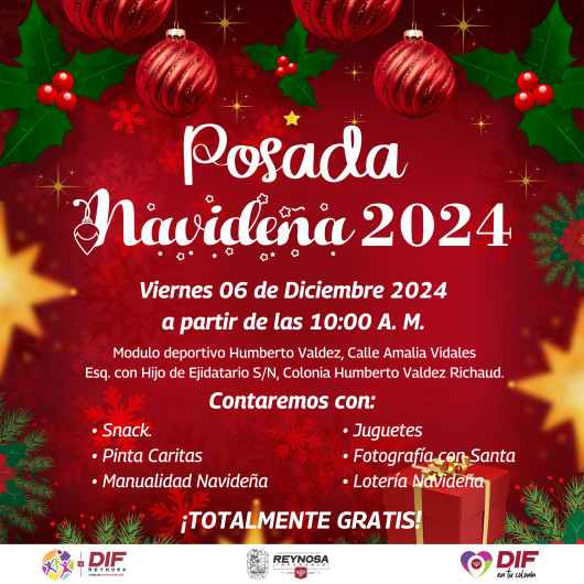 Invita Alcalde Carlos Peña a Posada Navideña en colonia Humberto Valdez Richaud