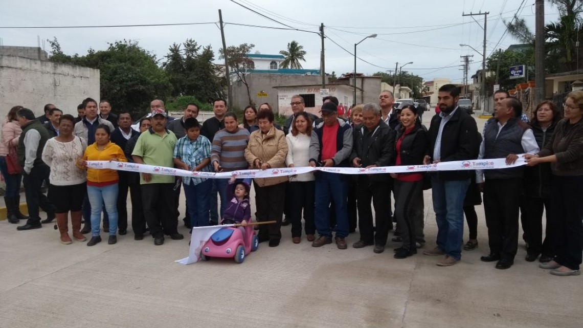 Inauguran dos calles en la zona norte de Tampico