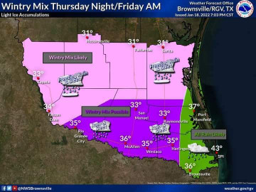 Llegarán heladas al Valle de Texas durante jueves y viernes