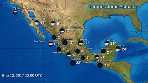 Descenso de temperatura se prevé en gran parte del país