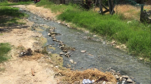 Mujer de la tercera edad vive inundada por aguas negras