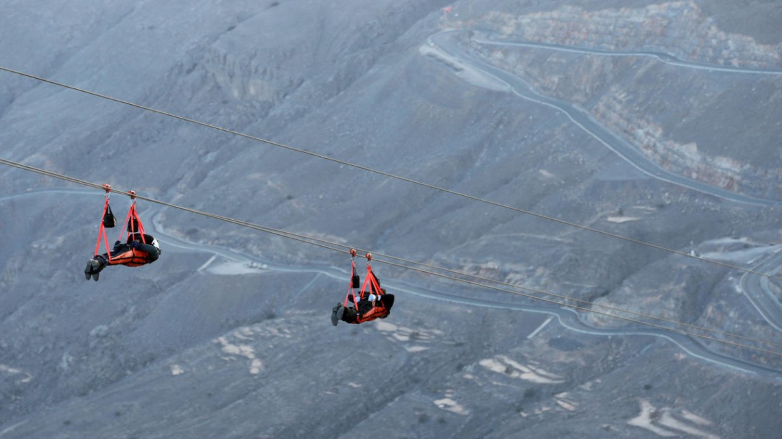 Tirolesa más larga del mundo es inaugurada