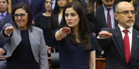 Los tres nuevos consejeros del INE rinden protesta