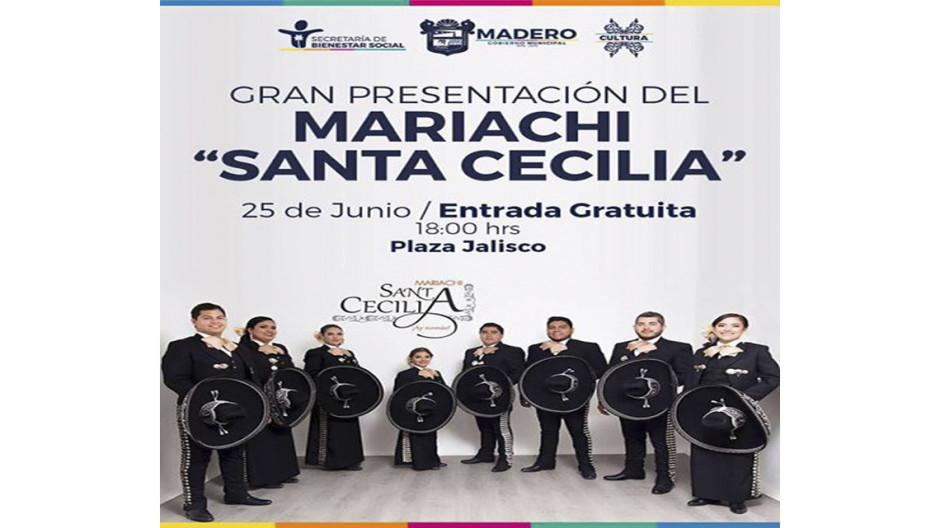 Invita Ayuntamiento presentación del Mariachi "Santa Cecilia”