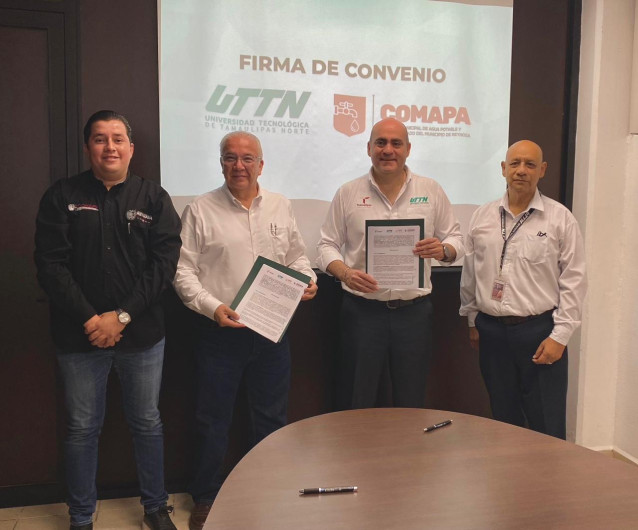 Firmó COMAPA convenio de colaboración de prácticas profesionales con la UTTN