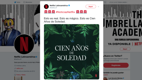 'Cien Años de Soledad' tendrá una serie en Netflix