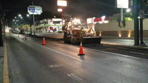 Detenido reencarpetado de Av. Hidalgo por falta de asfalto