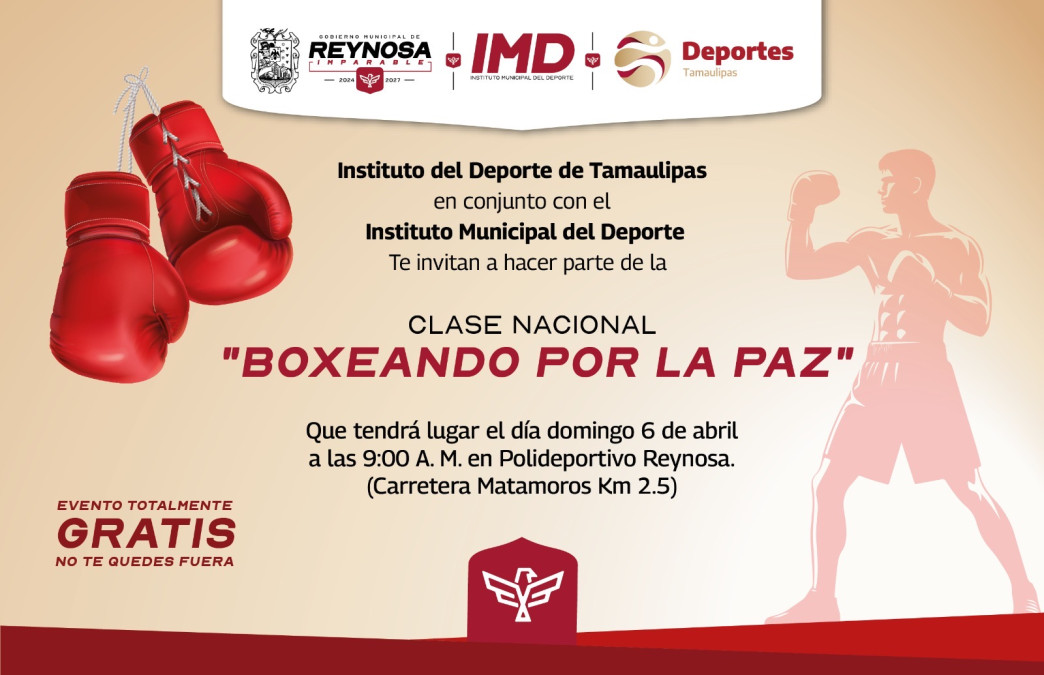 Invita Gobierno de Reynosa a la Clase Nacional ‘Boxeando por la Paz’