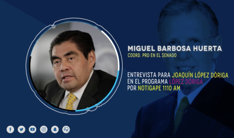 Miguel Barbosa no renunciará al PRD pese a apoyo a AMLO