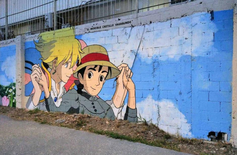 Pintan murales de películas de Studio Ghibli en Monterrey