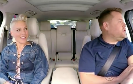 P!kn en el Carpool Karaoke con James Corden