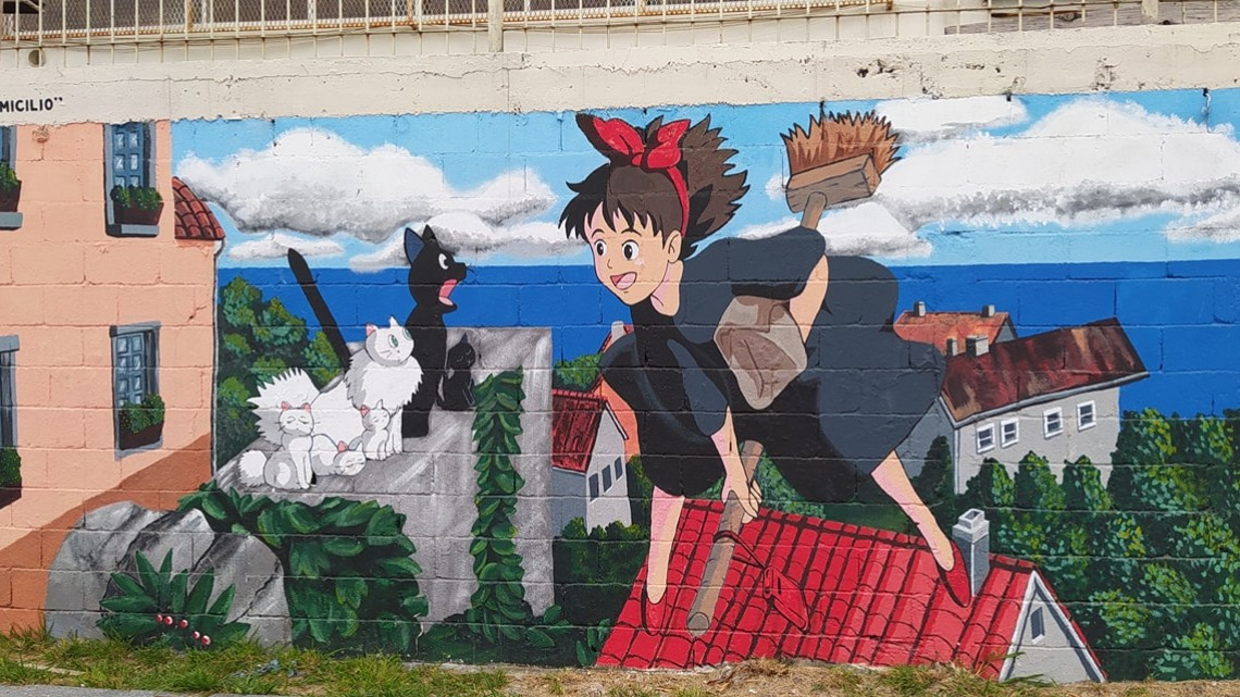 San Nicolás es pintado con imágenes de Studio Ghibli