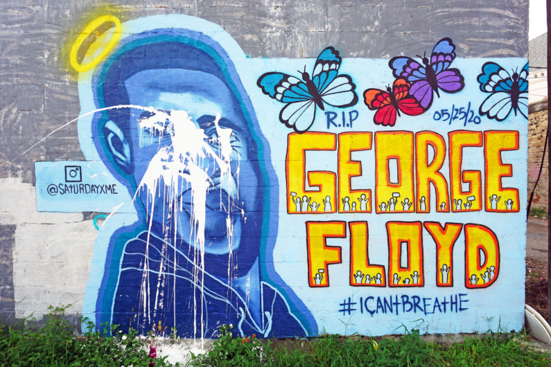 Vandalizan mural en honor a George Floyd en Brownsville 