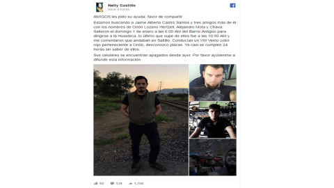 Grupo de amigos iban a la Huasteca Potosina y desaparecen