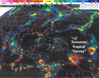 Tormenta tropical Harvey comienza a azotar a las Antillas Menores 